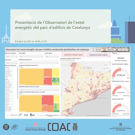Jornada de presentación del Observatorio del estado energético del parque de edificios residenciales plurifamiliares de Cataluña